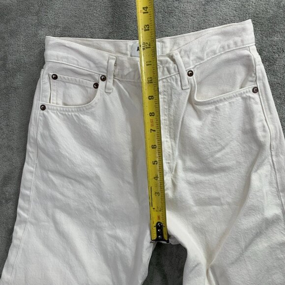 Agolde 90s Pinch Waist Jeans Womens Size 26x29” White High Rise Straight Cotton - Picture 7 of 12